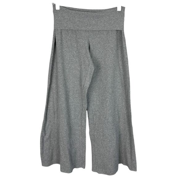 Victoria's Secret Pants - Victoria's Secret Vintage Fold Over Wide Leg Culotte Grey Waffle Lounge Pants S
